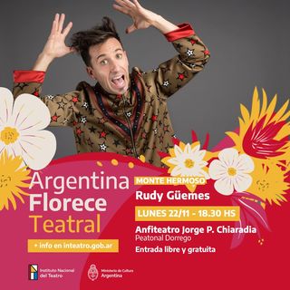 Espectáculo gratuito de Rudy Güemes en el anfiteatro Chiaradía