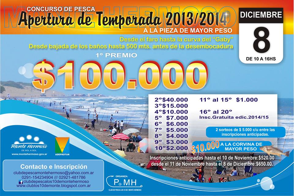 Se viene el concurso de pesca “Apertura de Temporada”