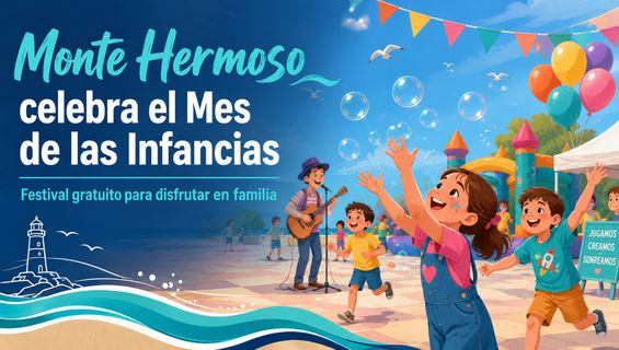 Monte Hermoso celebra hoy el Mes de las Infancias con un festival gratuito